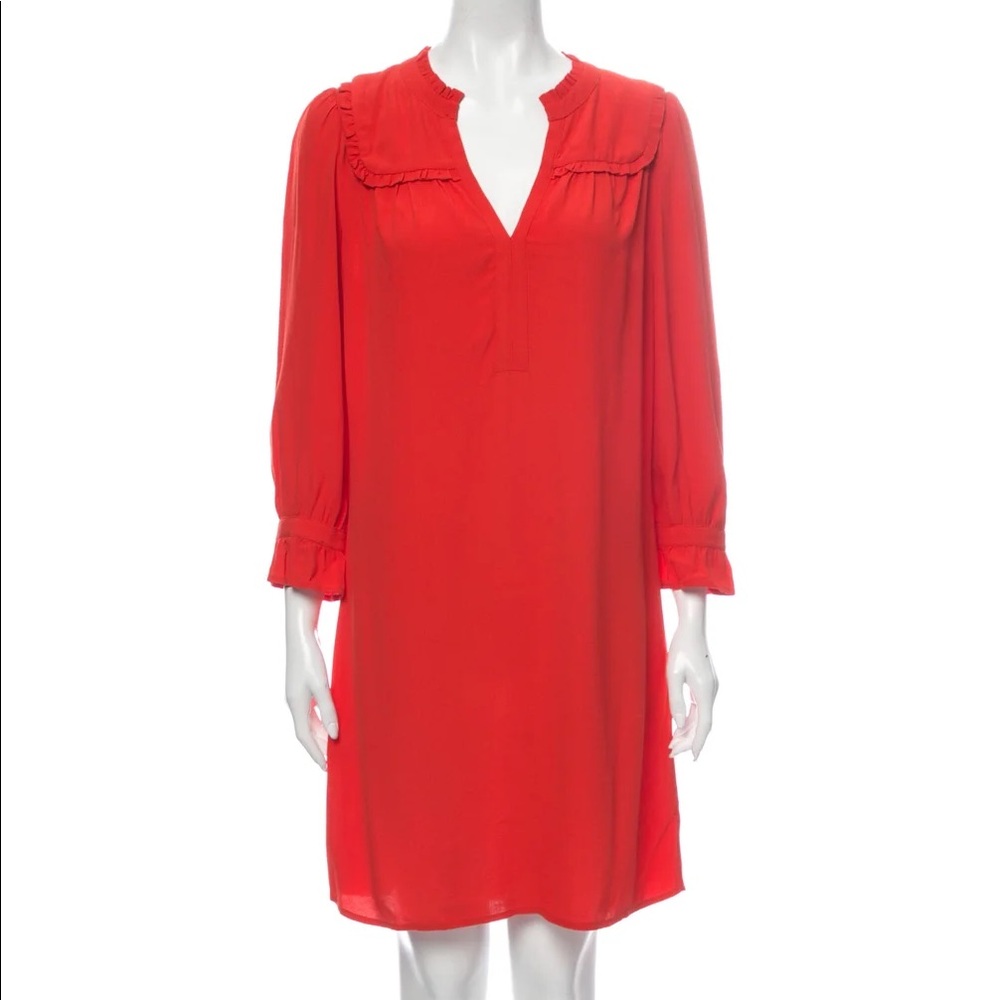 BA&SH Shift V-Neck Mini Dress